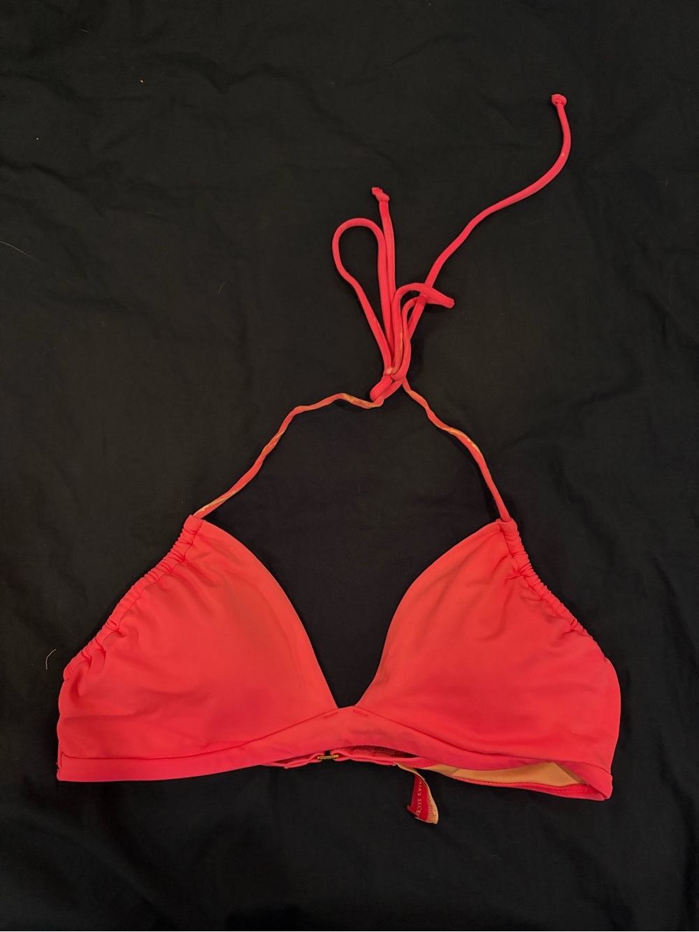 Victoria's Secret hot pink Triangle Halter Bikini Top